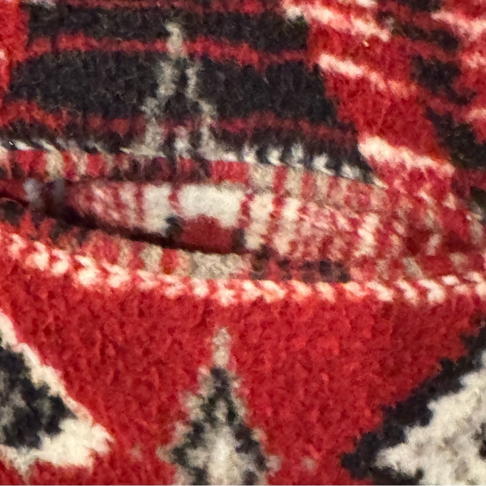 Woolrich Women's Red Patterned Vest with Faux Fur Collar - Picture 3 of 6